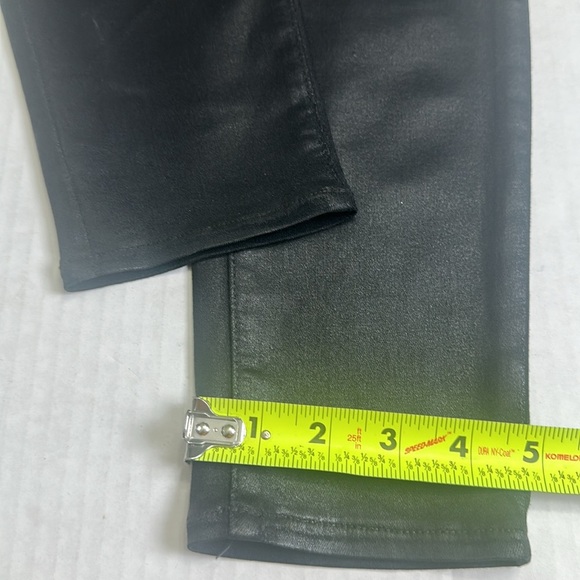 L’AGENCE Margot Coated Womens 29 Cropped Skinny High Rise Black Stretch Pants - Picture 14 of 16